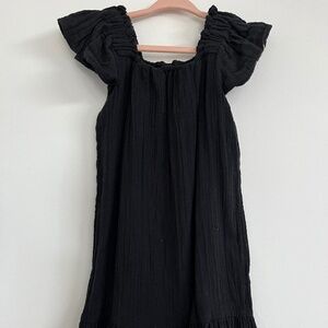 NWOT Gap Kids Cotton Gauze Flutter Sleeve Drop Waist Dress